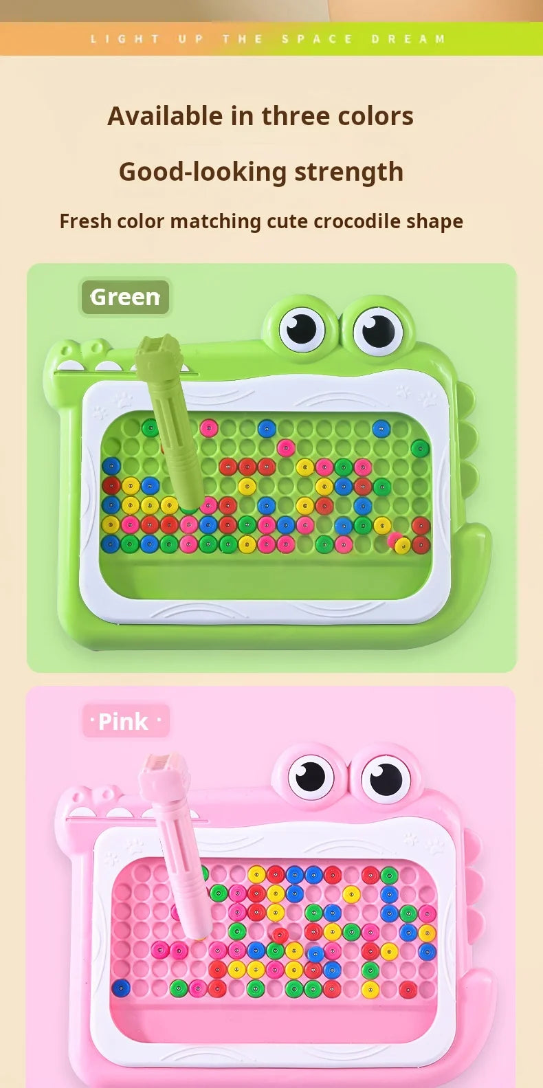 New Kids Magnetic Beads Doodle Board with Puzzle Pen  Drawing Toys  for Children 3-8 yearsMontessori Game Education Gift