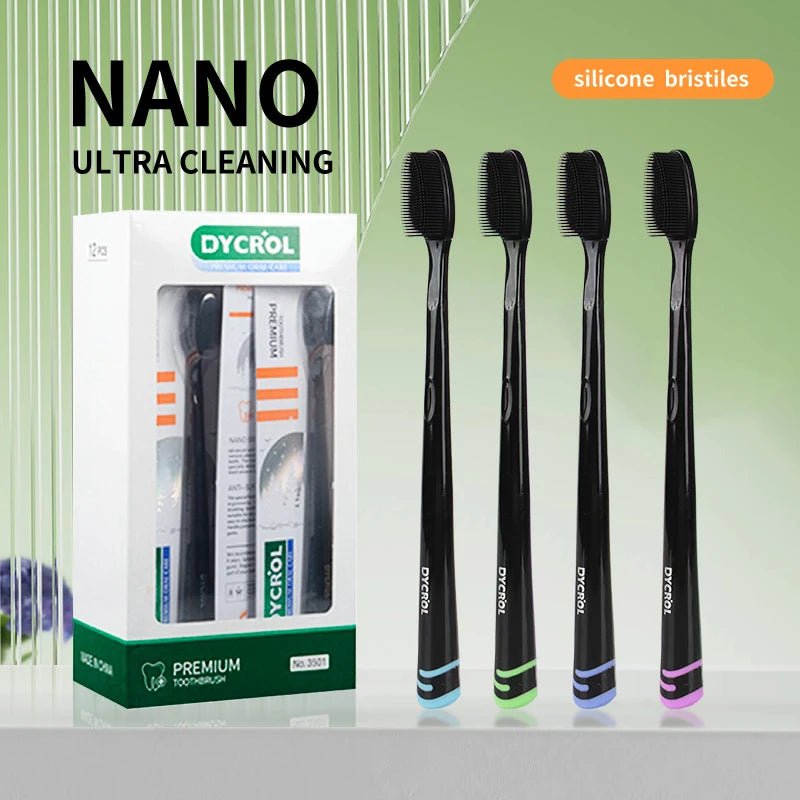 2/6/10Pcs Random Color Silicone Bristle Deep Cleaning Outdoor Travel Convenient Toothbrush Home Essential Holiday Gift Great Cleaning Power Christmas Gift