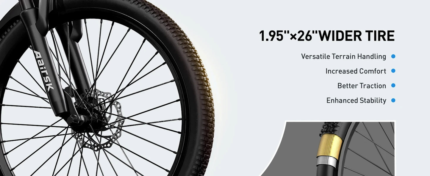 Aairsk GT900  250W Motor E-bike Adult Electric Bicycle 36V13Ah Battery Electric Bike 26 Inch Tire E-Mountain Bike