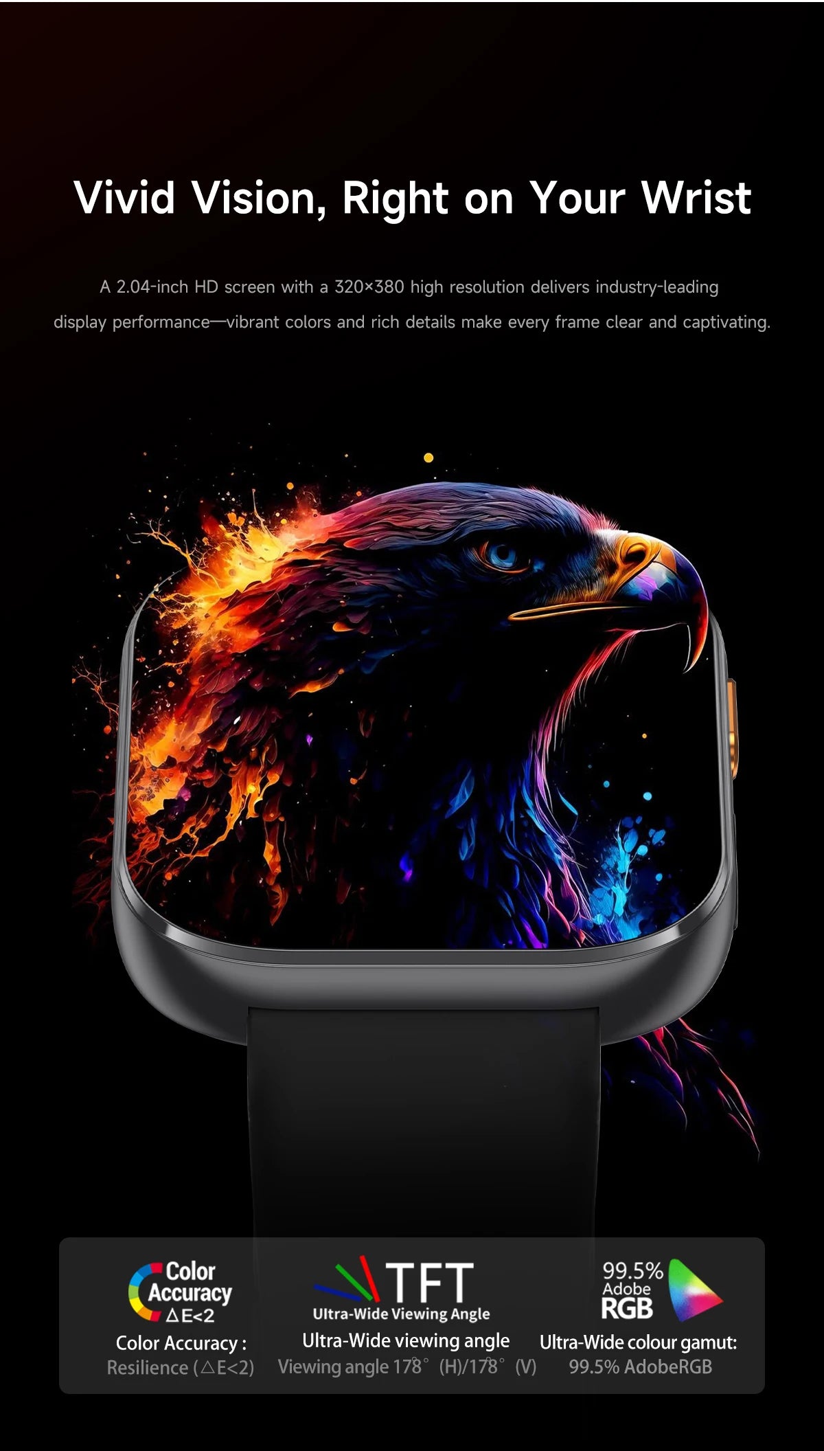 Outdoor New 1000mAh SmartWatch 2.04"HD Screen Smartwatch LED Flashlight 100+sports mode BT Call Waterproof SmartWatches Men Wome