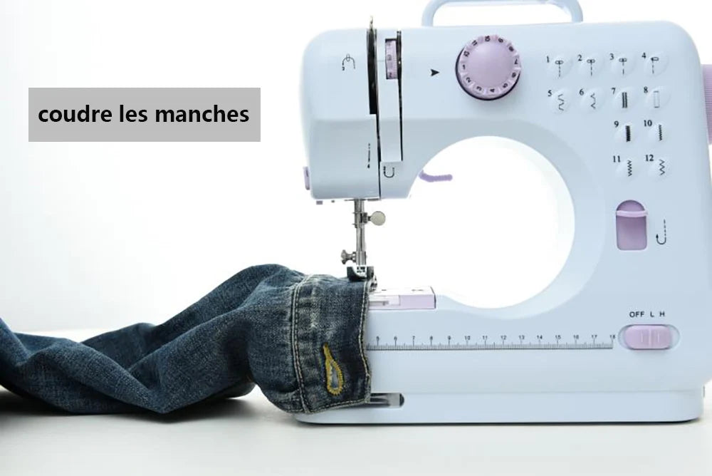 Inne Portable Sewing Machine Mini Electric Household Crafting Mending Overlock 12 Stitches with Presser Foot Pedal Beginners