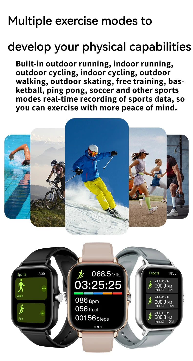 LAXASFIT 2026 Smart Watch 1.83 Inch HD Display Answer Make Call Message Preview Sport Modes DIY Dial Weather Forecast Men Women