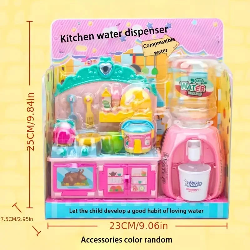 Mini Cashier Toy Cash Register Playset Pretend Play Set for Kids Vending Machine Pet Care House Water Dispenser Gift for Toddler