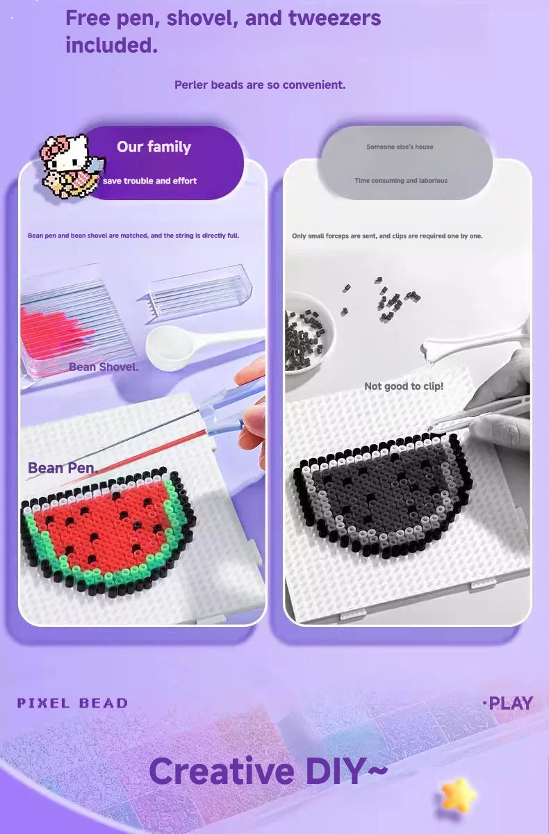 Pindou handmade DIY bean set tools for boys and girls, toy gifts, three-dimensional fusion, Coco supplement