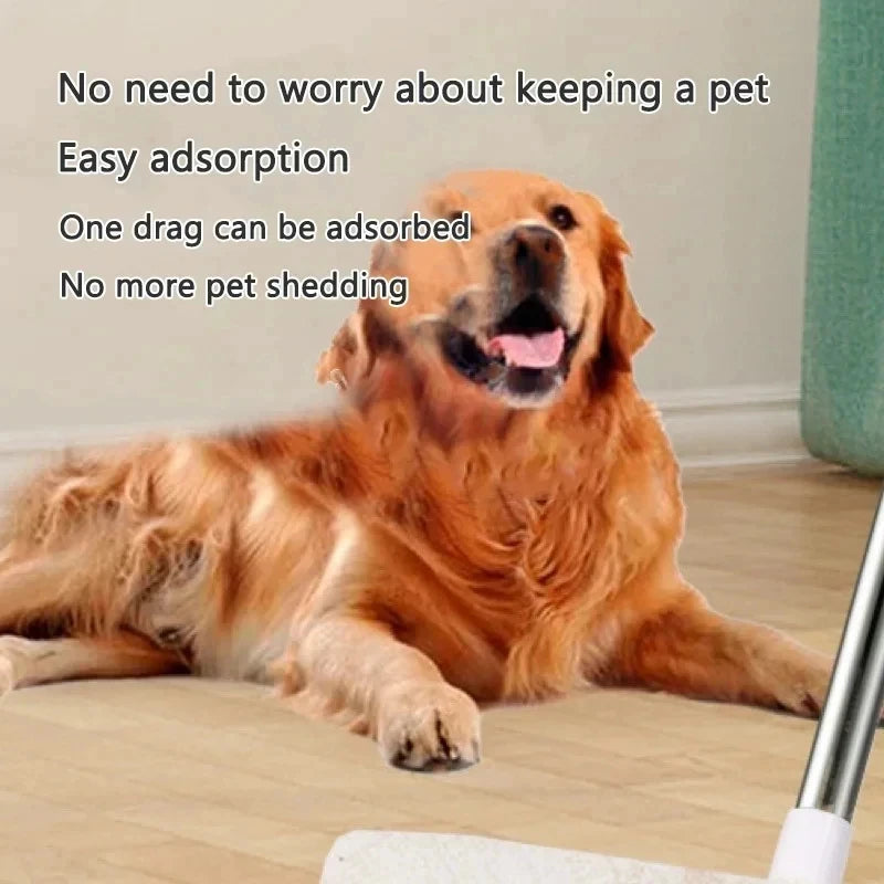 Disposable Mop Cloth Cleaning Mop 360° Rotating Dry and Wet Flat Household Electrostatic Dust Removal Mop Floor Tile Floor Clean