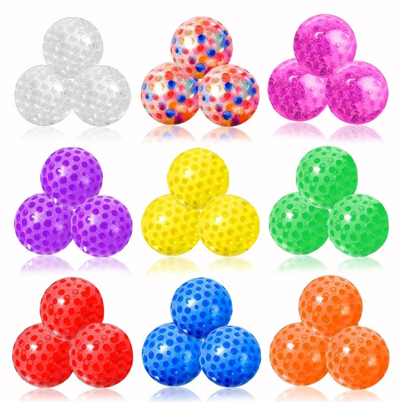 3.5cm Squeeze Ball Soft Rubber Grape Ball Stress Relief Party Favors Kids Boy Girl Birthday Party Supplies Gifts 5/10/15/20Pcs