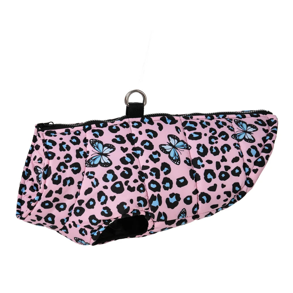 Winter Dog Clothes for Small Medium Dogs Waterproof Warm Leopard Christmas Puppy Jacket Coat Chihuahua French Bulldog Outfits