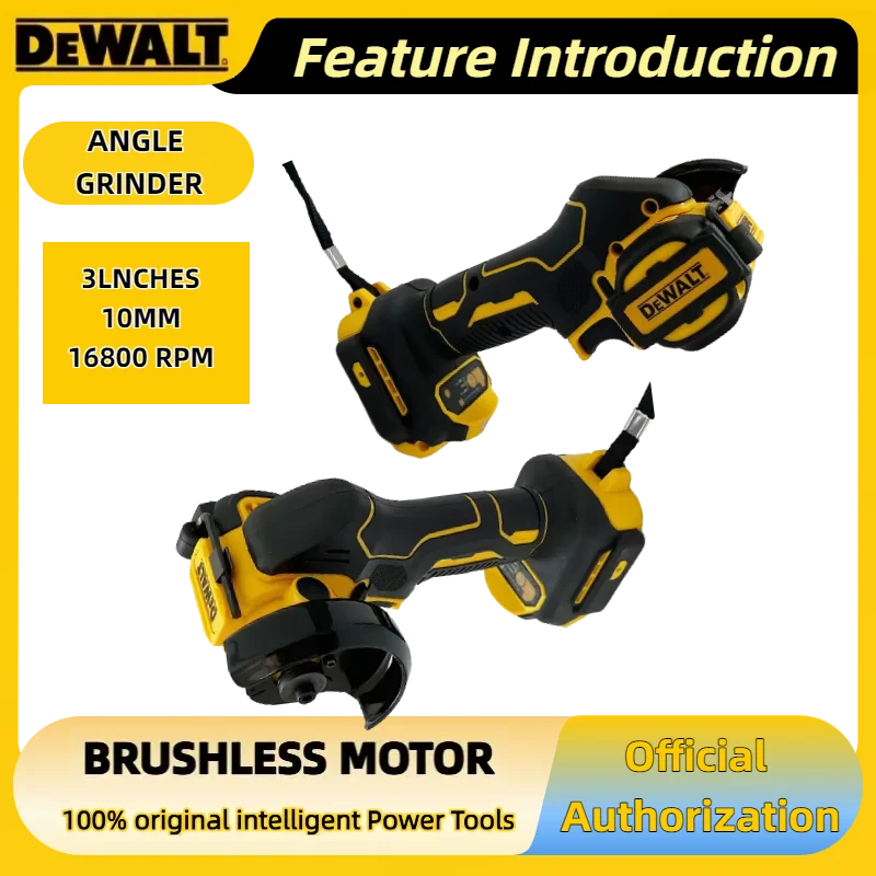 DEWALT Cordless Angle Grinder 3 Inch Mini Polishing Grinding Machine Electric Cutting Tool For 18V 20V Li-ion Battery