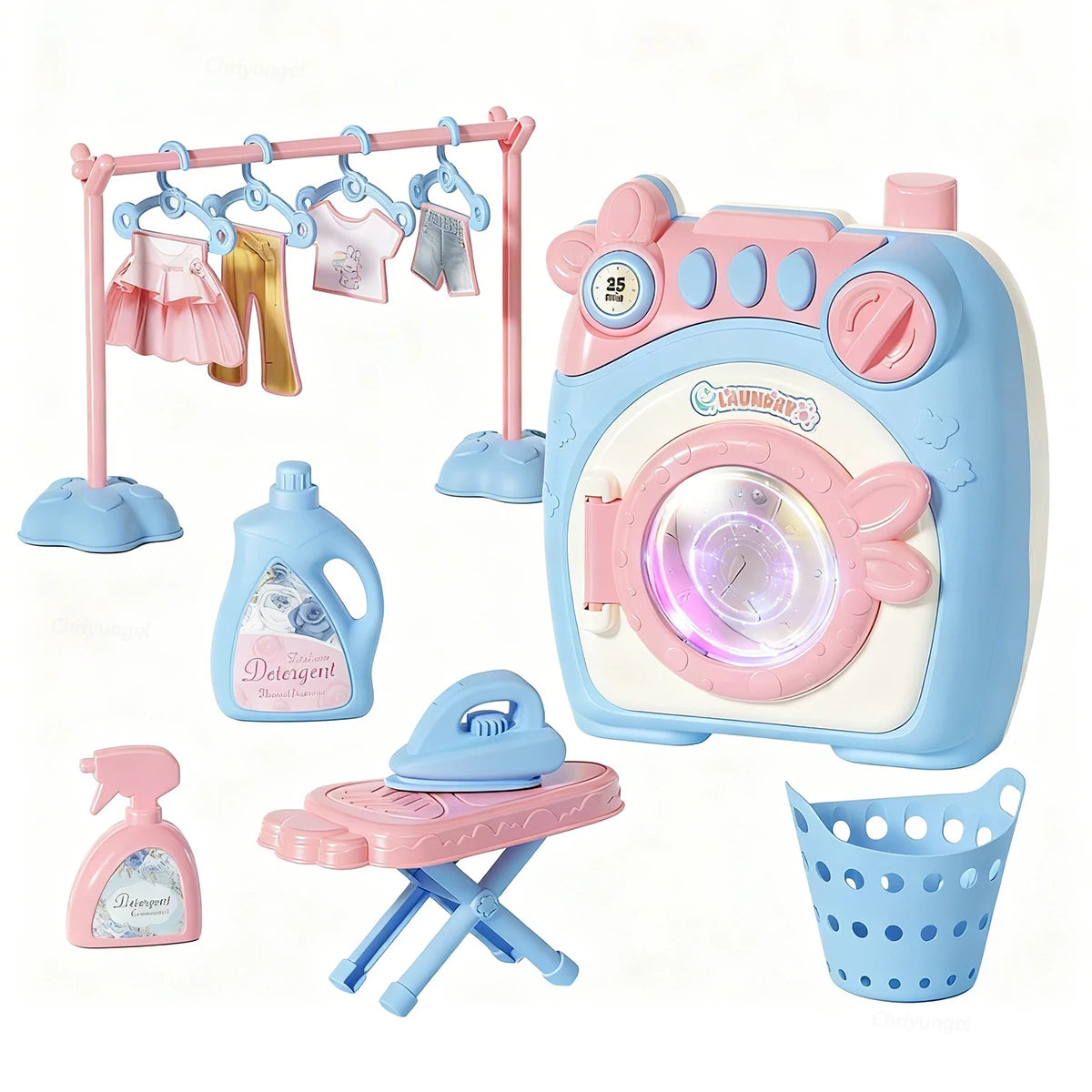 Pretend Play Toy Mini Kitchen Appliances Set for Toddlers Air Fryer Washing Mixer Educational Toys Gift for Kids Girls Boys