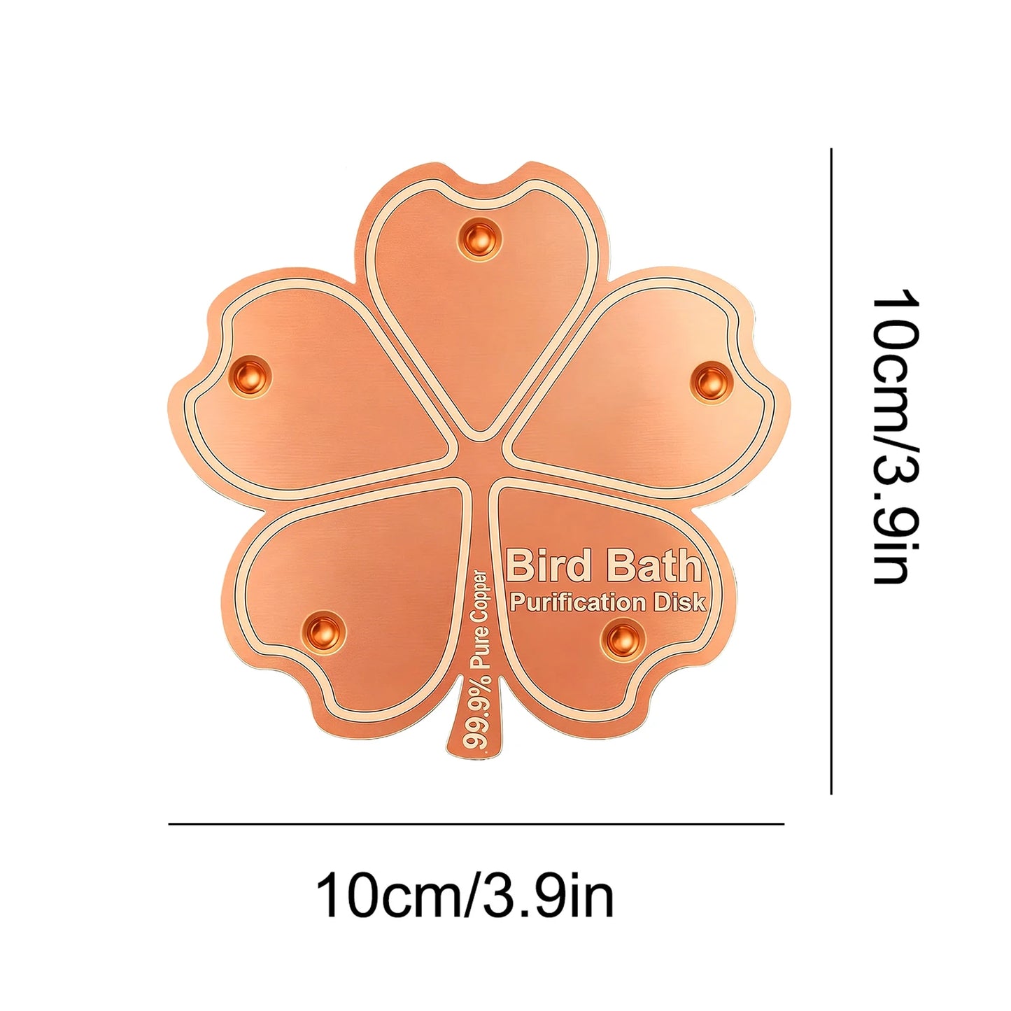 Bird Bath Copper Disk bird bath purification tray Metal Cleaner Disks Feeder Accessories For Water Bowl