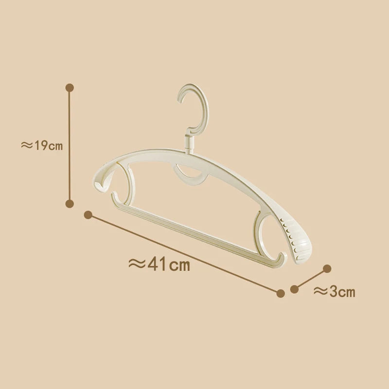 Thiened Wide Oulder Clothes Hanger Home Anti-Slip Hanging Clothes Hanger Large Size Plastic Rotatable Clothes Hangers Organizer