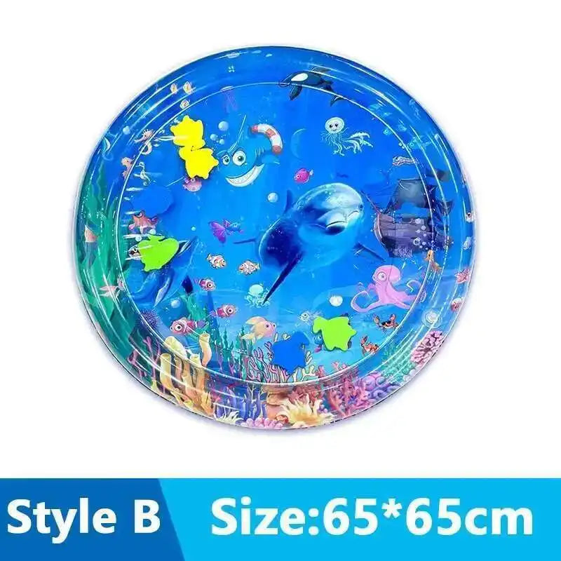Cats Sensory Water Play Mat With Fish Thickened Inflatable Pet Water Bed Dog Play Sensory Toy Water For Pet Play Interactive Fun