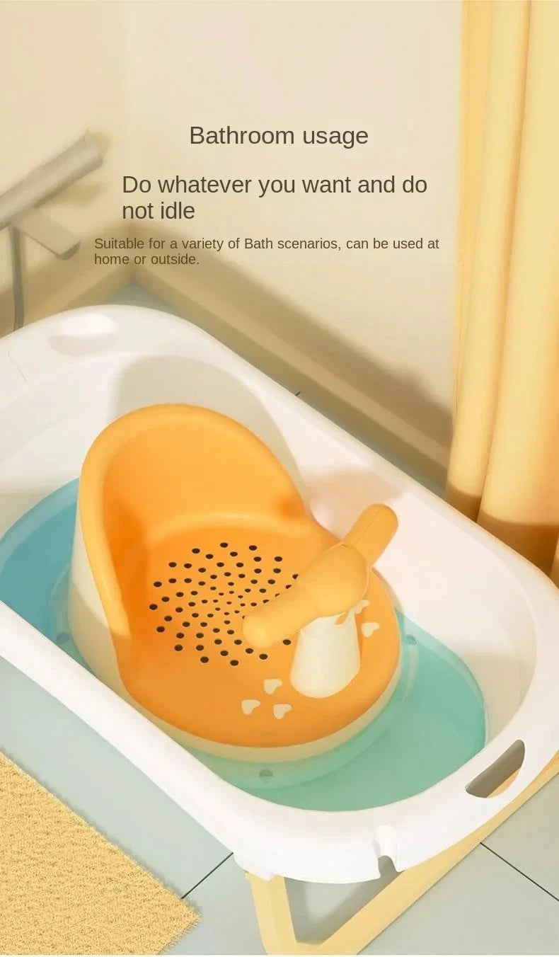 HOMEFISH Children's Shower Seat Portable Shower Stand for Newborns and Young Children Children's Growth Accessories