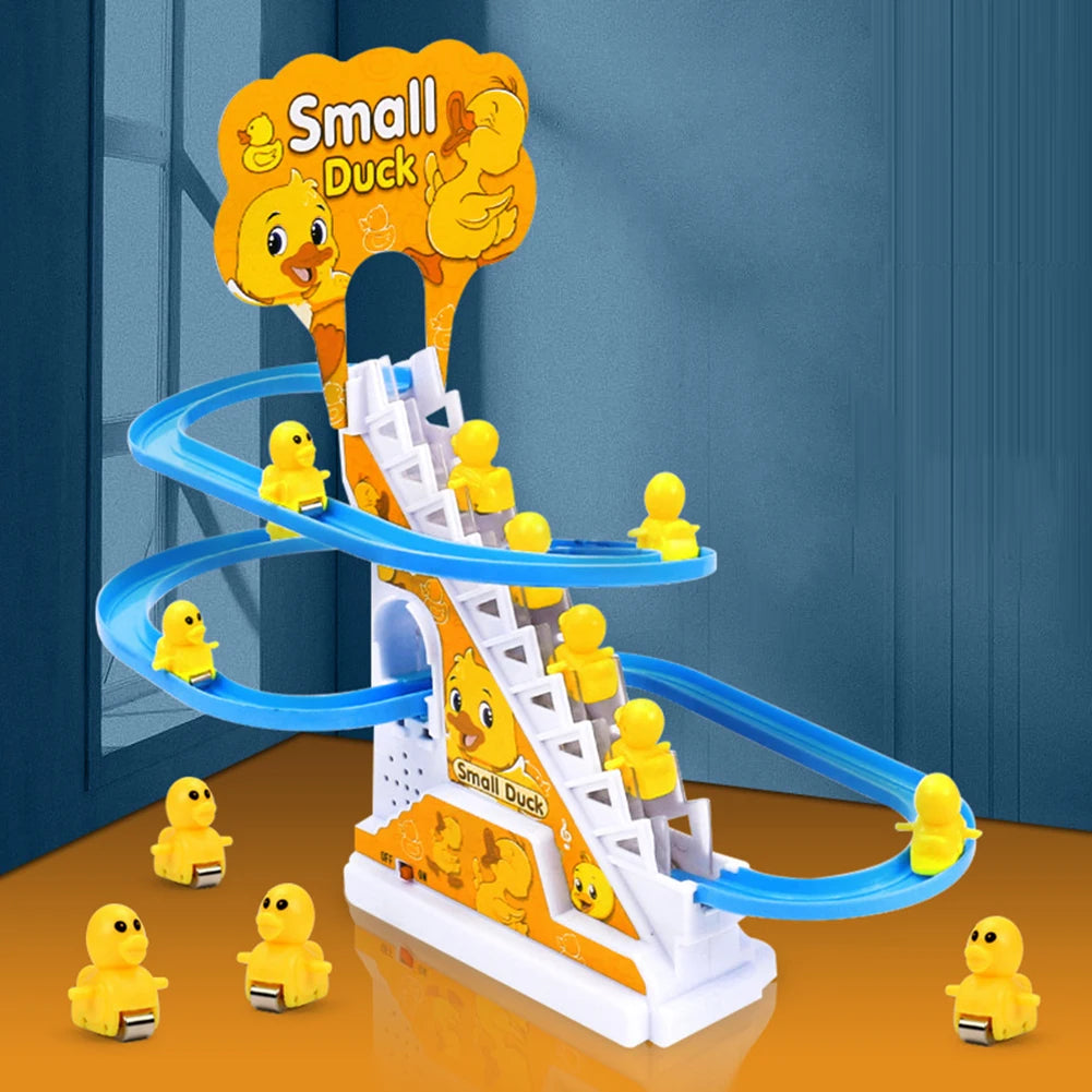 Duck Stair Climbing Toy Assembly Design Electric Duck Stair Toy Exercise Hands On Skills Small Duck Climbing Toys Birthday Gifts