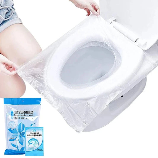 10/20/30/40/60PCS Biodegradable Disposable Plastic Toilet Seat Cover Portable Safety Travel Bathroom Toilet Paper Pad Bathroom