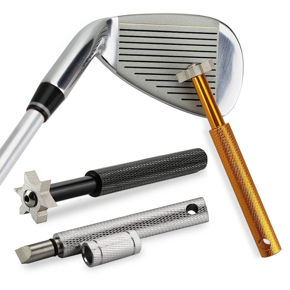 2Pcs/Set Golf Club Brush Golf Club Sharpener Grooving Tool Golf Putter Wedge Ball Groove Cleaner Kit Cleaning Tool  Accessories