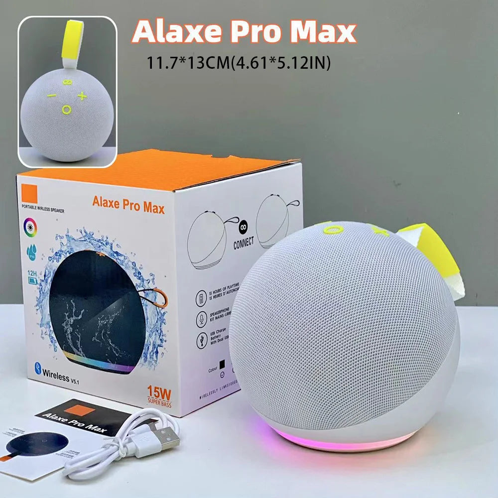 Alaxe Bluetooth Speaker Subwoofer compact and powerful outdoor indoor speaker with high-quality sound and a mini desktop design
