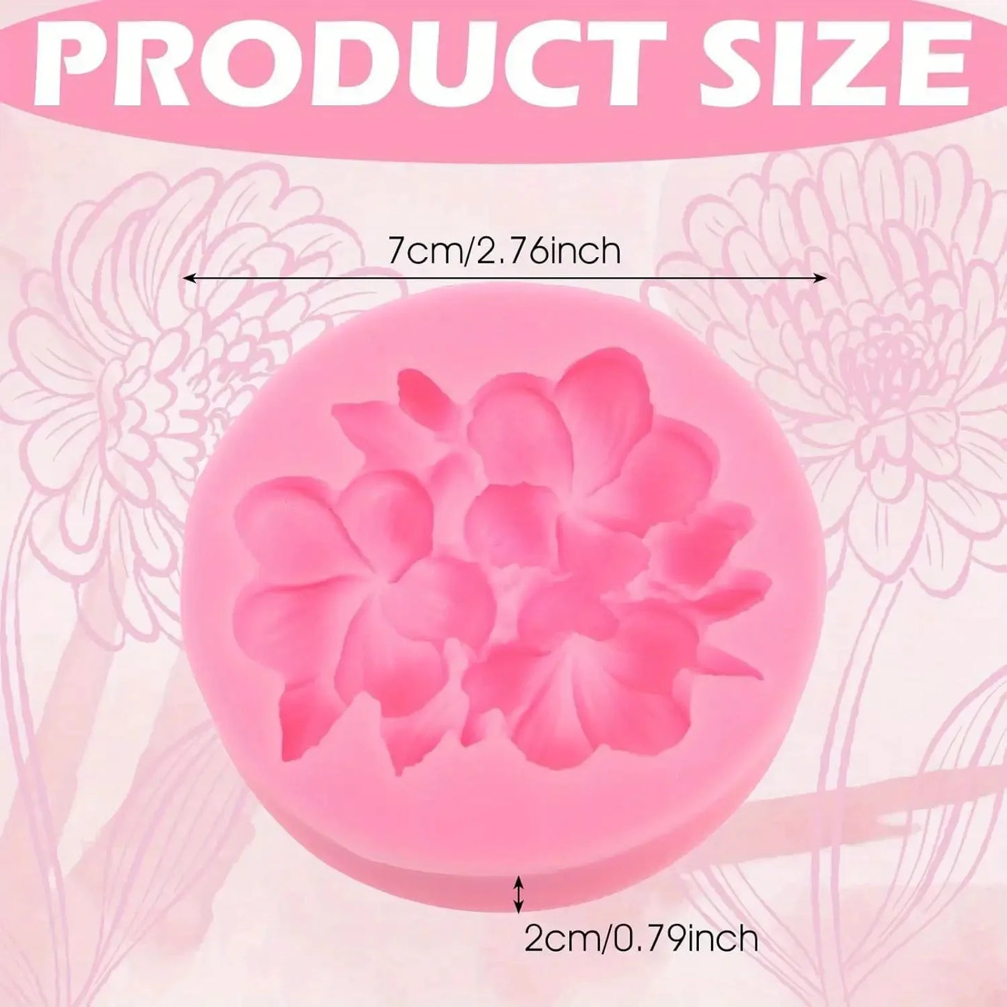 1-Cavity Rose Flower Mold - Non-Stick Silicone Mold for Candles, Soap, Plaster, and Aromatherapy - Easy to Demold, Reusable Floral Mold, Suitable for DIY Home Decor, Weddings, Parties - Suitable for Beginners and Professional