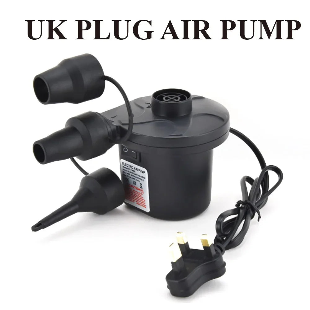 Portable Electric Air Pump with Multiple Nozzles for Quick, Suitable for Swim Ring, Pool Rafts and Inflatable Toys