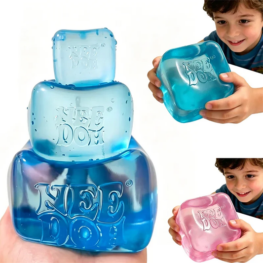 Needoh Nice Berg Giant Sensory Cube Maltose Toy 4 Pack Mini Baby Teenie Cube Squeeze Slow Rebound Stress Reliever Sensory Play
