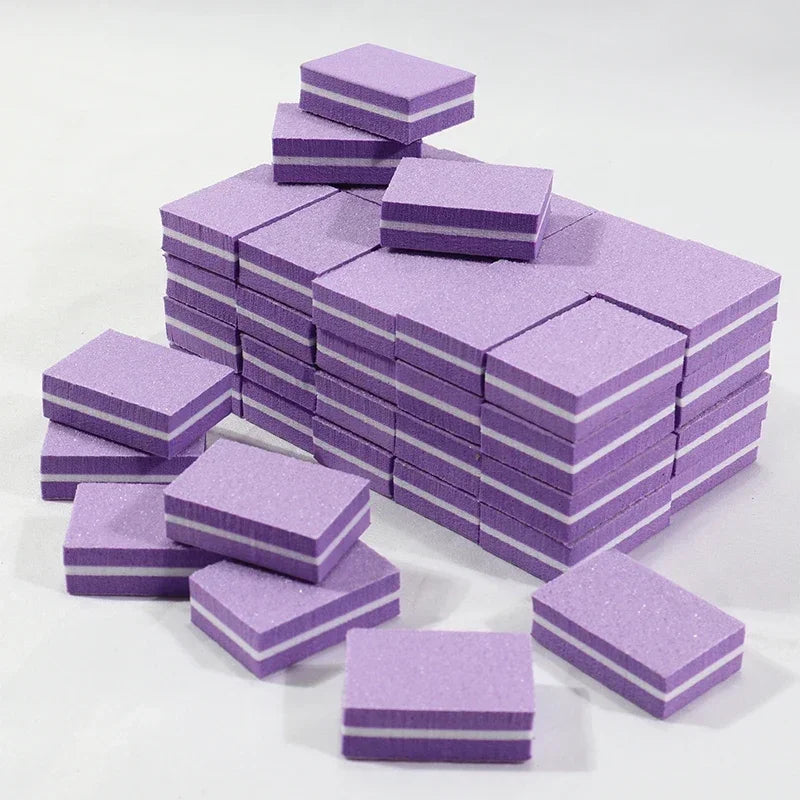 10-100psc Mini Buffing Sanding Files Block Pedicure Care Nail Art Buffer Polish Manicure Pedicure Nail File Tools Nail Charm new