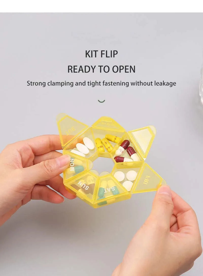 1Pcs Pill Case Plastic 7 Days Tablet Candy Box Portable Storage Tablet Holder Travel Organizer Pill Dispenser Container