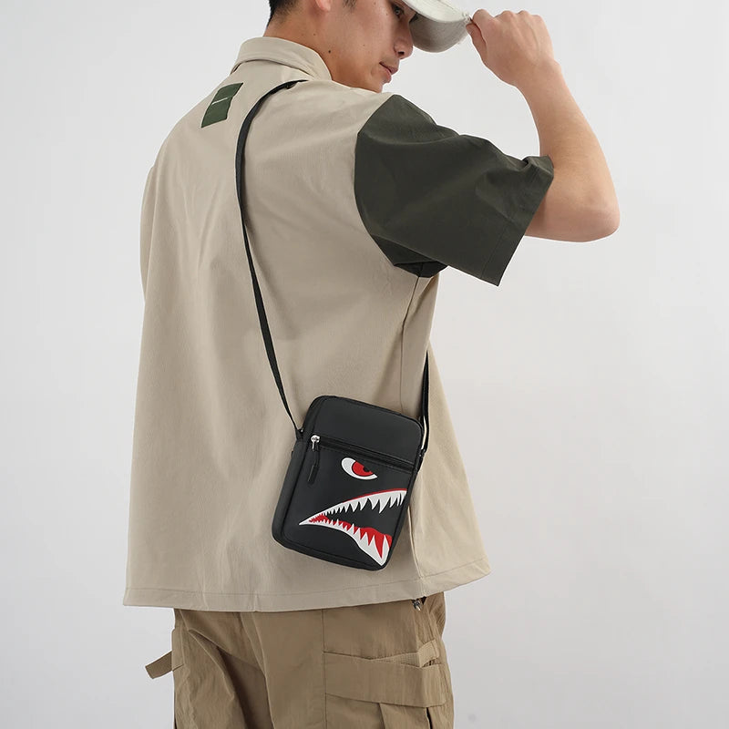 Men's Casual Oxford Shoulder Bag - Unisex Crossbody Phone Pouch with Adjustable Strap (Travel Waist Pack & Chest Bag)