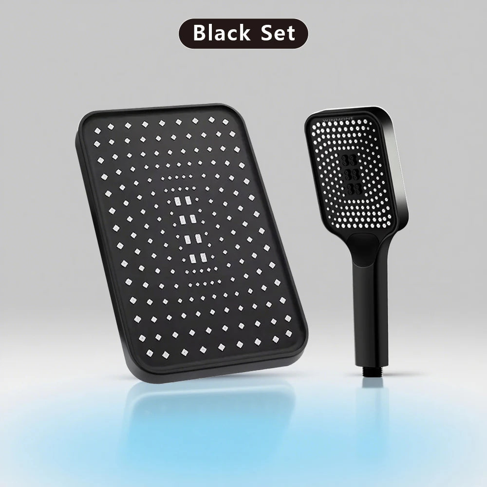 Large Flow High Pressure Shower Head Spray Bathroom Rain Shower Silicone Water-saving Nozzle Pressurization Handheld Accessories