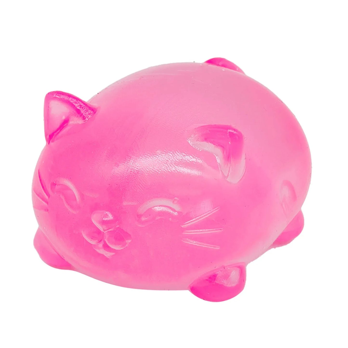 NeeDoh Cool Cats Squishy Cat Stress Toy Glitter Translucent Fidget Toy for Anxiety Relief