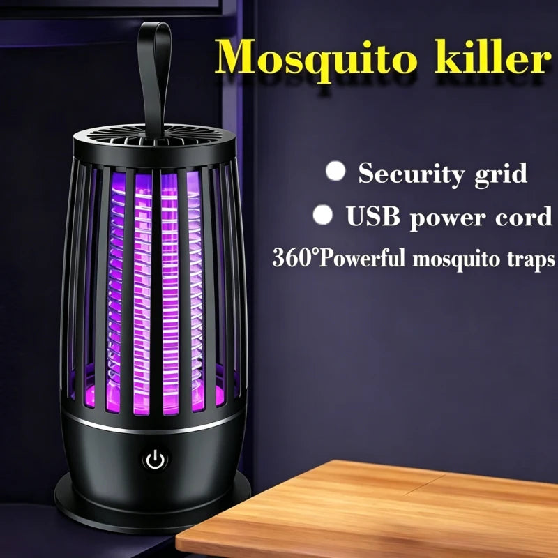 Electric Mosquito Killer Lamp USB Rechargeable Electric Shock Insect Zapper UV Light Mosquito Fly Trap Portable Indoor Home Bug
