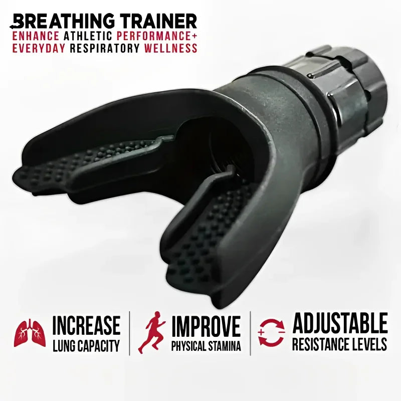 Portable Lung Breathing Exerciser - Adjustable Resistance Respiratory Trainer for Fitness and Rehabilitation