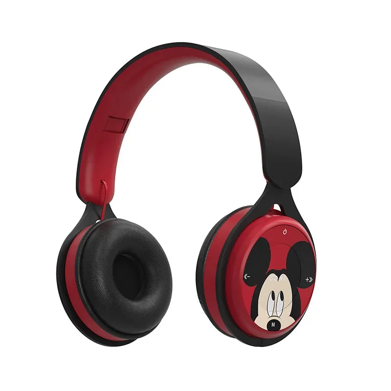 Cartoon Spiderman Minnie Mickey Wireless Headphones Blutooth Surround Sound Stereo Foldable Earphone Laptop Headset