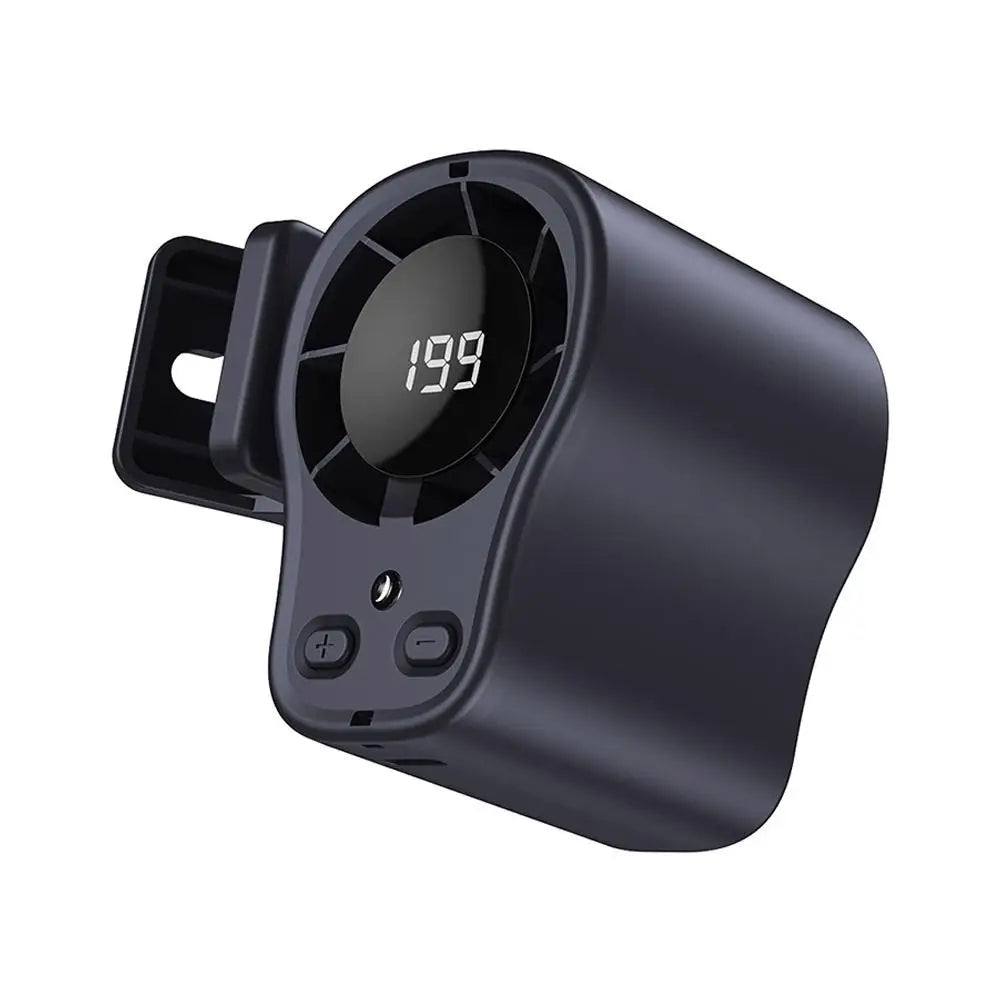 Semiconductor Cooling Car Fan USB Rechargeable Clip on Portable Desk Fans with LED Display 360 Rotation Quiet for Car Camping