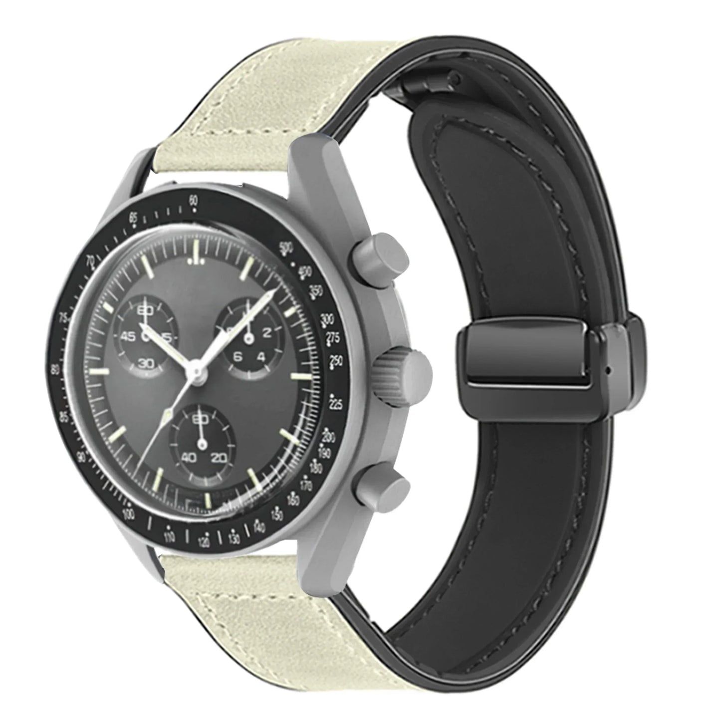 Leather+Silicone Strap For Omega X Swatch Joint MoonSwatch 20mm 22mm Magnetic Band For Xiaomi Watch S4 S3 S2 S1/Huawei GT2 3 4 5