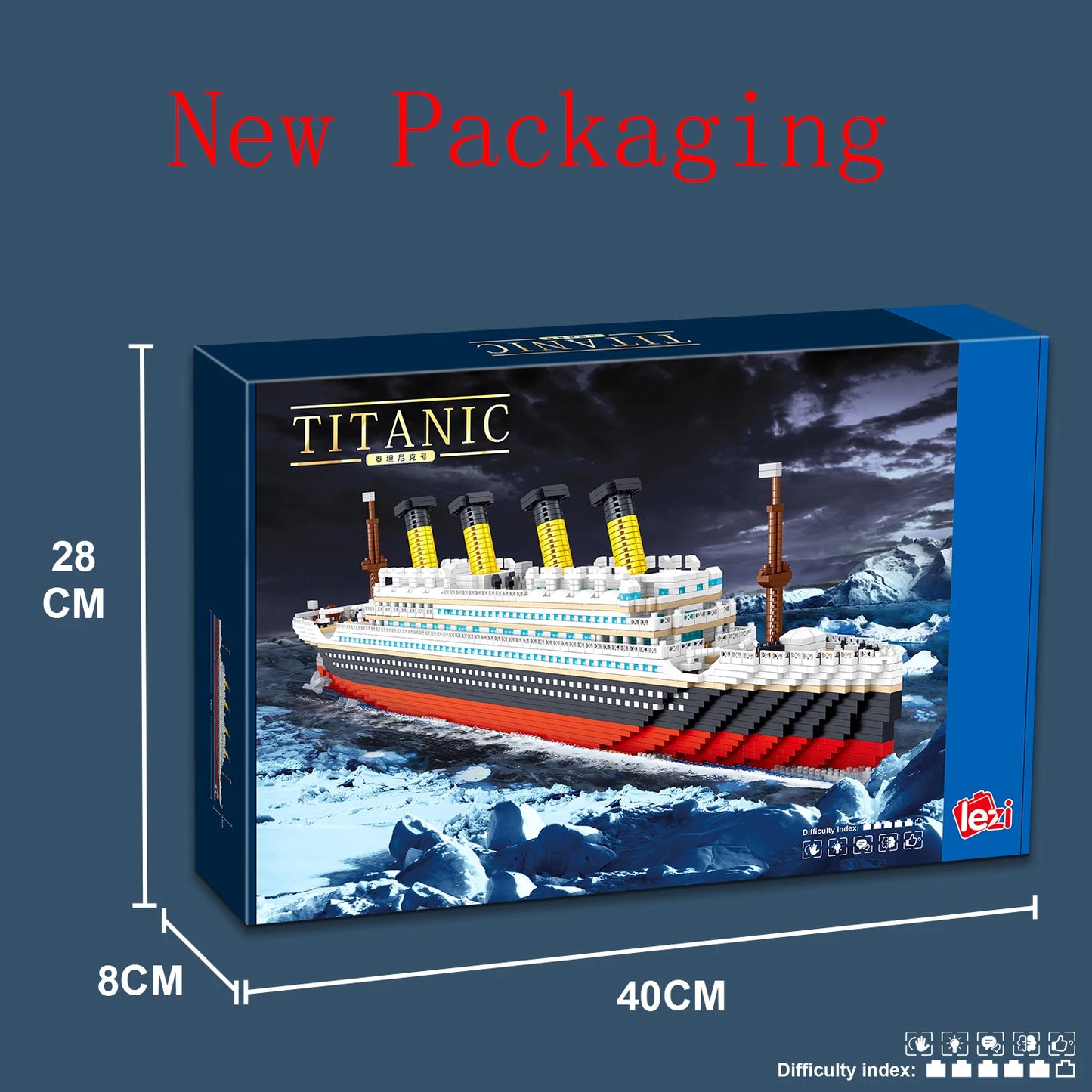 4404PCS Titanic Building Blocks Cruise Ship Mini Assemble Bricks Model DIY Toys Kits Desktop Decoration Holiday Gifts For Adult