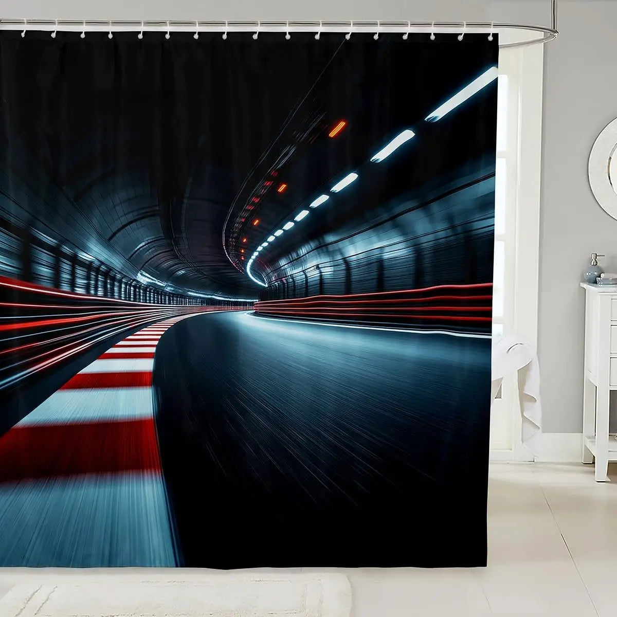 Dachshund Shower Curtain Kids Cute pet Dog Bathroom Shower Liner for Teens Puppy Bath Curtain Waterproof Waterproof Polyester