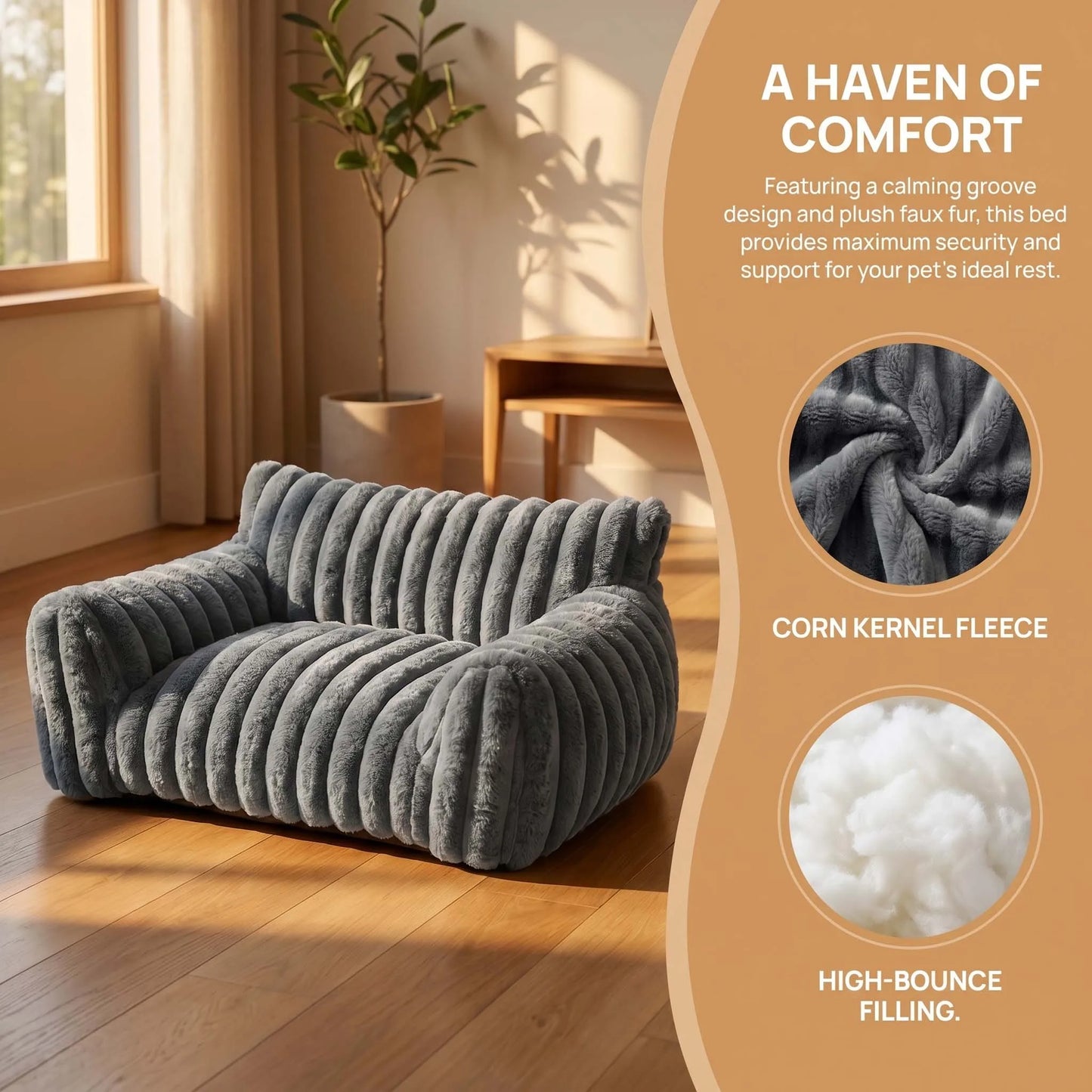 Warm Comfort Cat Sofa  Deep Sleep Cat Bed Pet Basket Kitten House Small Dogs Sofa Cute Soft Cushion For  Medium Cats Bed