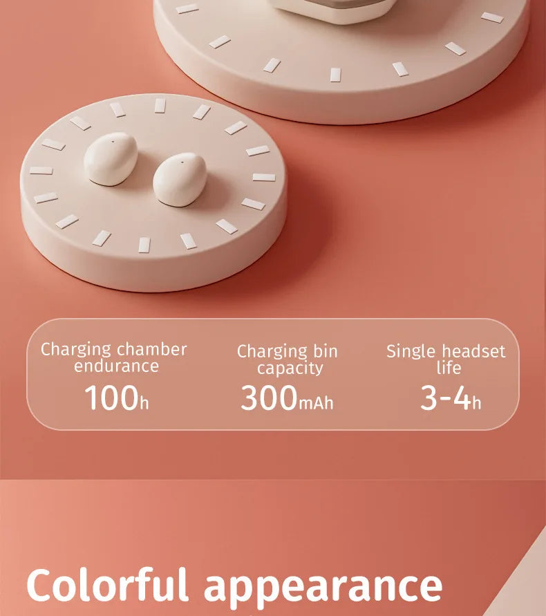 Wireless Earbuds for Sleeping invisible Small Bluetooth Eraphones Mini Comfortable in-Ear Sleep Noise Cancelling TWS Headphones