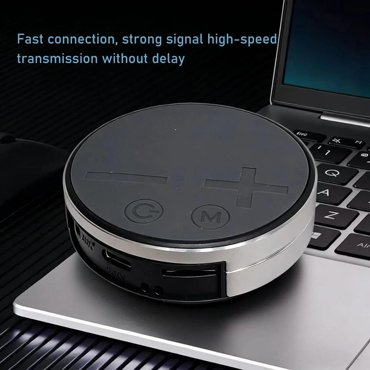 Bone Conduction Desktop Wireless Speaker with suction cups for secure attachment. Wireless TWS speaker, compatible with lanyard