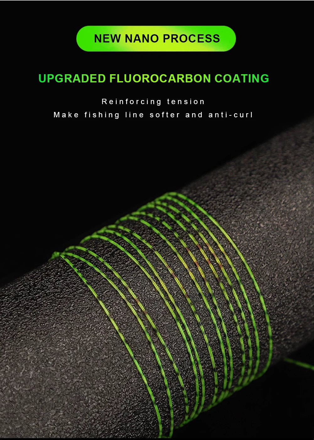 FTK 3D Invisible Carp Fishing Line Nylon150m/300m Super Strong Monofilament Fluorocarbon Tensile Spot Line for Pesca