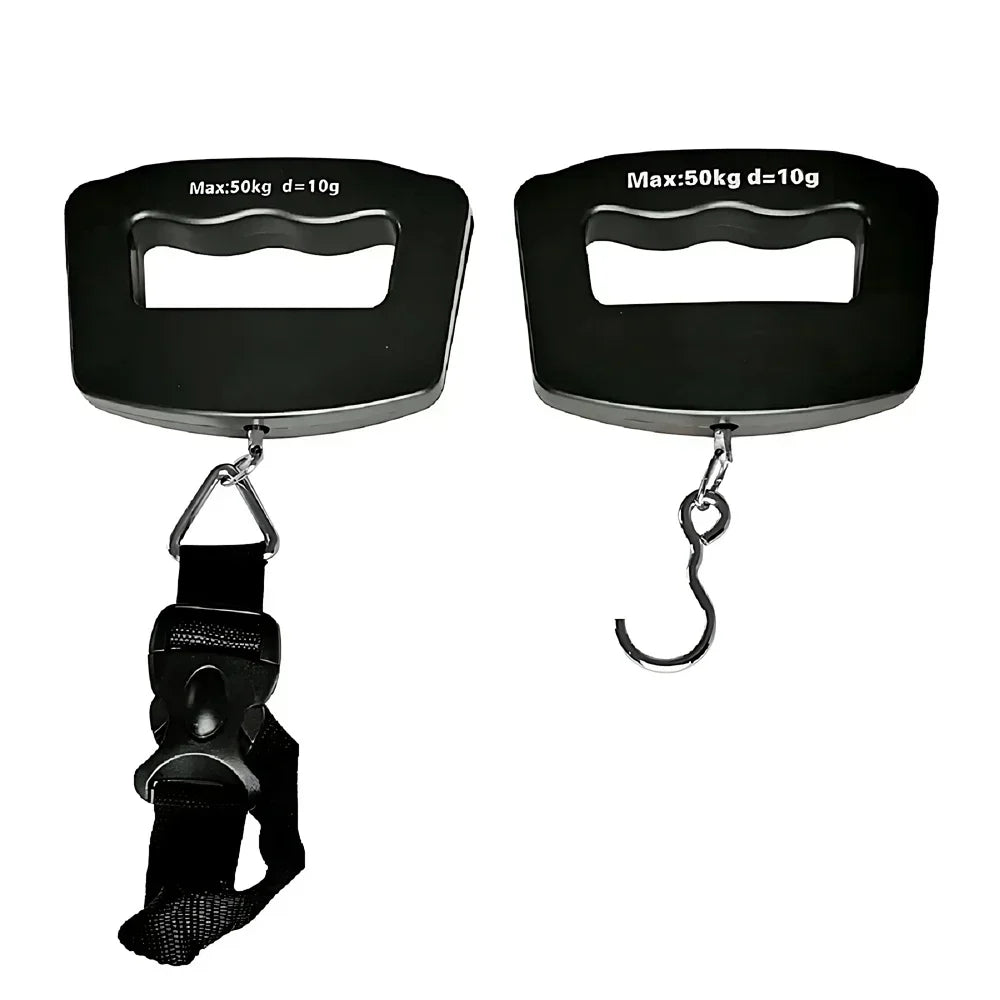 50kg/110lb Portable Scale LCD Digital Luggage Suitcase Scale Handled Travel Baggage Bag Fish Weighting Hook Hanging Scales