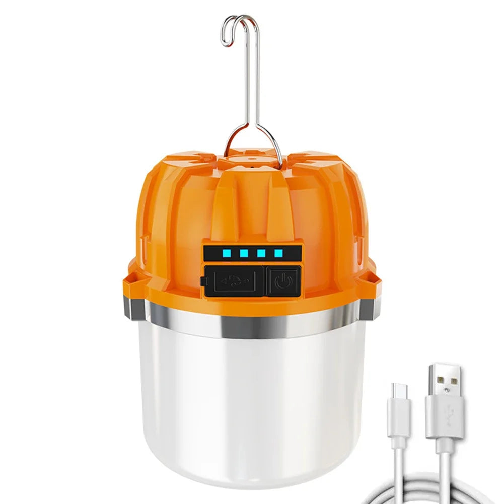 Powerful LED Camping Lights Built-in Battery USB Rechargeable Camping BBQ Tents Super Bright Hanging Lantern Power Bank