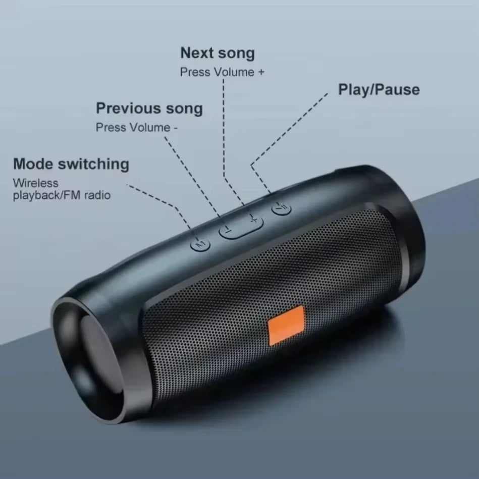 Lenovo TF USB Bluetooth Speaker Portable Dual Speaker Stereo Outdoor Playback FM Voice Broadcasting Subwoofer Wireless Speakers