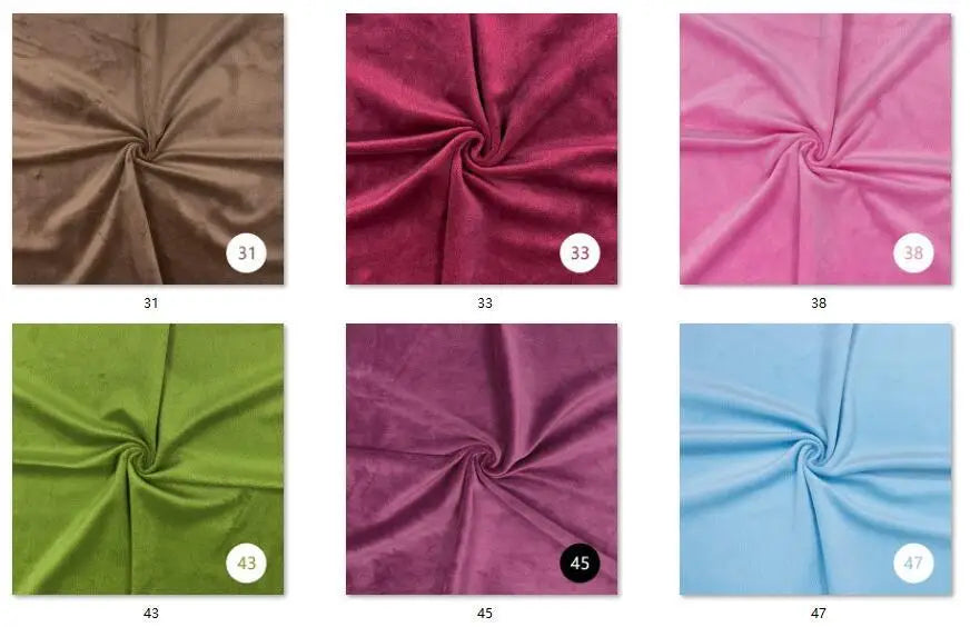 1.5mm Super Soft Short Plush Fabric Thick Crystal Super Soft Flannel Plush Toy Handmade Diy Fabric 45x50cm