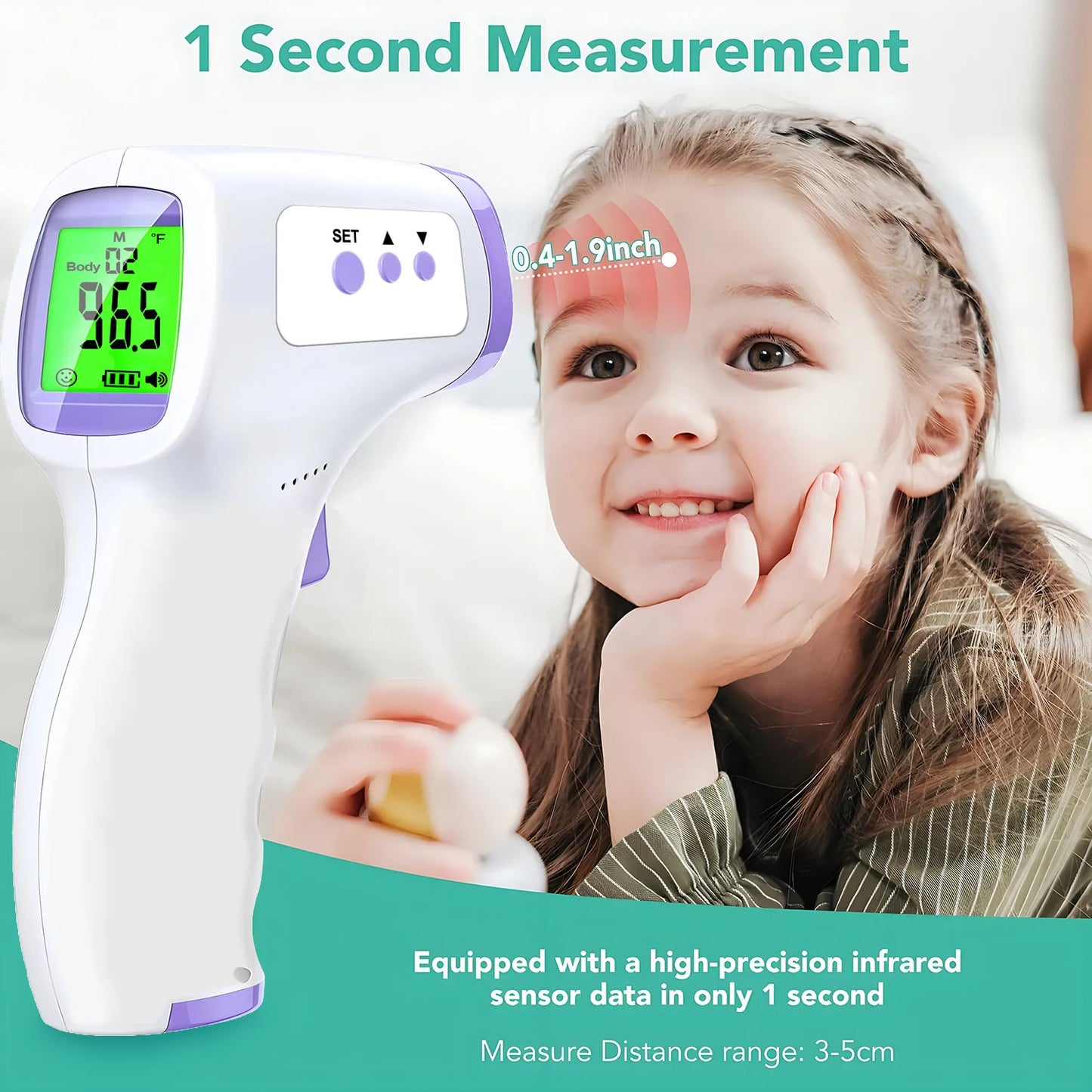 Forehead Digital Thermometer Non Contact Infrared Medical Thermometer Body Temperature Fever Measure Tool for Baby Adults