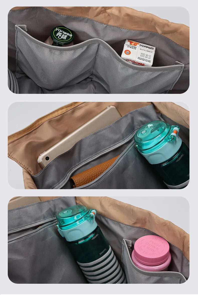 3-in-1 Mommy Bag Baby Diaper Bags Multifunctional Women's Tote Backpack Travel Duffel Airport Bags Foldable Gym Bag