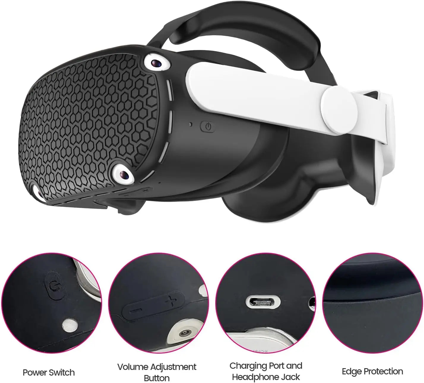 Silicone Protective Cover Shell Case For Oculus Quest 2 VR Headset Head Face Cover Eye Pad Handle Grip Button Cap VR Accessories