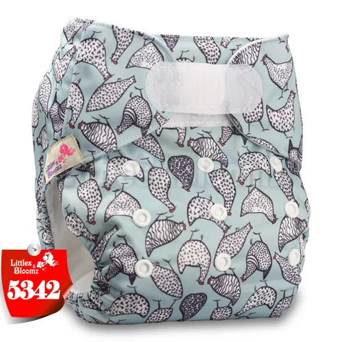 [Littles&Bloomz] Baby Washable Reusable Real Cloth STANDARD Hook-Loop Pocket Nappy Diaper Cover Wrap, suits Birth to Potty
