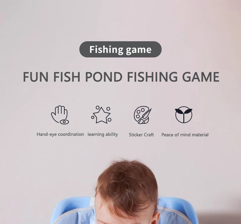 Wooden Magnetic Fishing Toys for Children Marine Life Cognition Fish Games Baby Early Educational Parent-child Interactive Toy