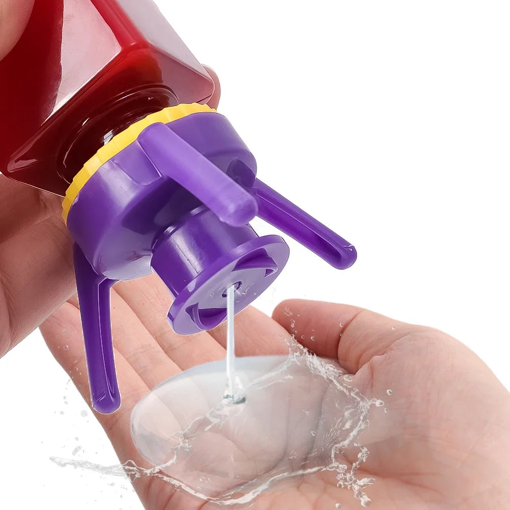 3Pcs/set Squeeze Bottle Cap Upside Down Tripod Bottle Caps No Waste Leak Prevention Cover Kitchen Bathroom Storage Rack Holder